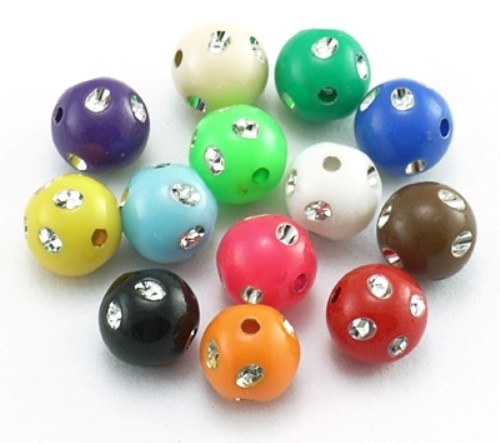 Lot De 200 Perles Acryliques à Gros Trou 12 Mm - Trou 6 Mm, Multicolores, Pour Bijoux DIY Et Tresses - 12