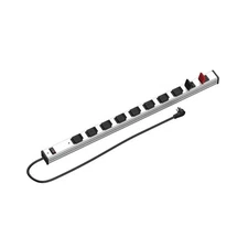 9 Outlets 2 USB Heavy Duty Metal Socket Power Strip,10-Foot Long Extension Co...