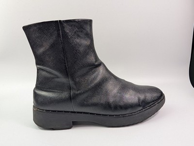 Fitflop Black Zip Up Light Boots UK 6 EU 39