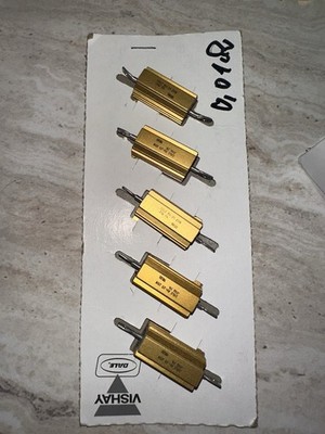 5er-Set VISHAY DALE RH-25 Lastwiderstand 25W 0,01 Ohm 0R01 1% Shunt Gold NOS 