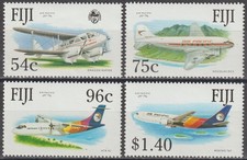 EDSROOM-21736 Fiji 653-656 MNH 1991 Complete Planes CV$13.90