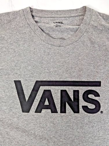 Vans, Classic Logo T-Shirt, Grey with Black Logo, Size Large L - Picture 3 of 13