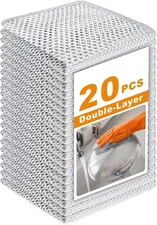 20 Pcs 3-Layer Metal Dish Cloth, Reusable Wire Cleaning Cloths for Kitchen