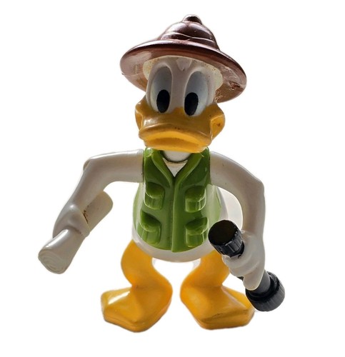 Vintage Safari Jungle DONALD DUCK Map Figure toy 3" 1998 McDonalds Disney