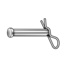 GRAINGER APPROVED P15-037 Clevis Pin,Std,18-8,0.250x2 L,PK5 2XAJ8