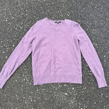 Uniqlo Jumper Size L Ladies 100 Cashmere Heather Purple