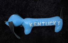 Vintage Souvenir Kentucky Vinyl Leather Blue Dog Plush Tourist Hound Japan Puppy