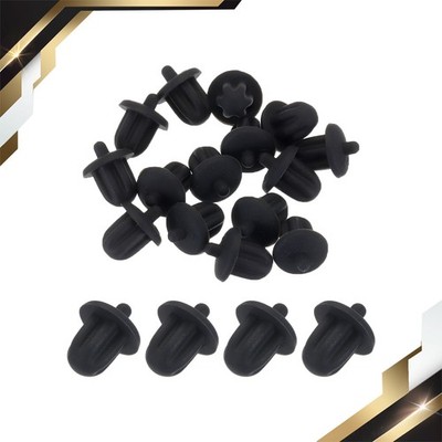 15pcs 6.35mm Audio Jack Port Duct Cover PC DVD Plugs Caps Silicone Black