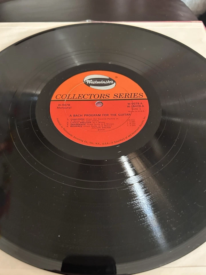 Julian Bream - J.S. Bach: A Program For The Guitar - Mono W-9078 NM Westminster - Image 3 of 4