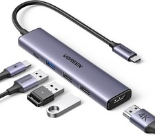 UGREEN USB C Hub 5-in-1 Adapter 4K HDMI 100W PD 3 USB Ports