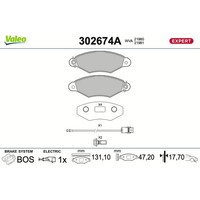 Valeo 302674A Bremsbelagsatz FüR Renault Kangoo KC0 1 FC0 1