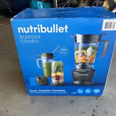 NutriBullet 1200 Watt Blender Combo with Single Serve Cups NBF50500 NEW