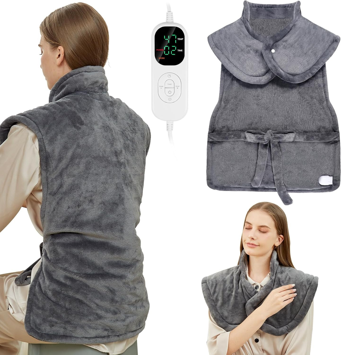 For Neck Shoulders & Back - 24"x37" Large Weighted Electric