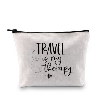 G2TUP Travel Lover Gift Is My Therapy White Bag