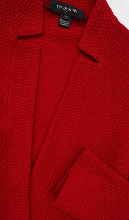 ST JOHN RED   rhinestone button Accent /honeycomb… - image 10