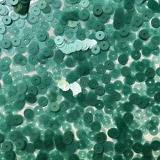 6mm Flat Sequins Seafoam Blue Green Transparent Glossy Matte Duo Made in USA
