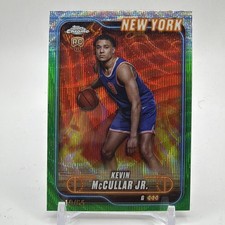2025 Topps Chrome KEVIN McCULLAR JR 19/65 Green Wave Rookie RC New York Knicks