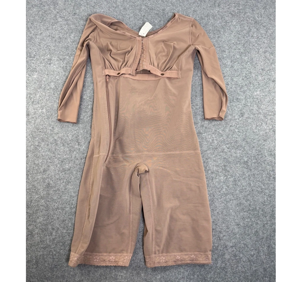 Body modelador de cuerpo completo para mujer ANN CHERY mangas largas cremallera beige talla XXXXL Foto 2 de 4