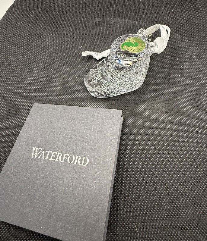 Waterford Crystal Baby First Christmas Boot Ornament 2019 Boy/Girl