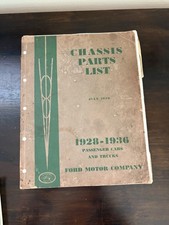 1928-1937 Chassis Parts List Ford Motor Company July 1936 - Free Ship