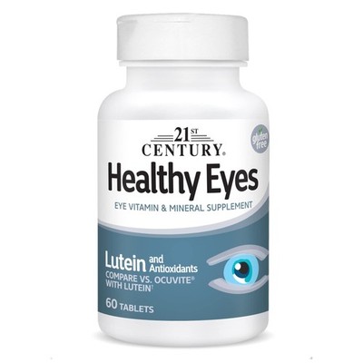 21st Century Healthy Eyes with Lutein Tablets, 60 60 Count (Pack of 1), White 