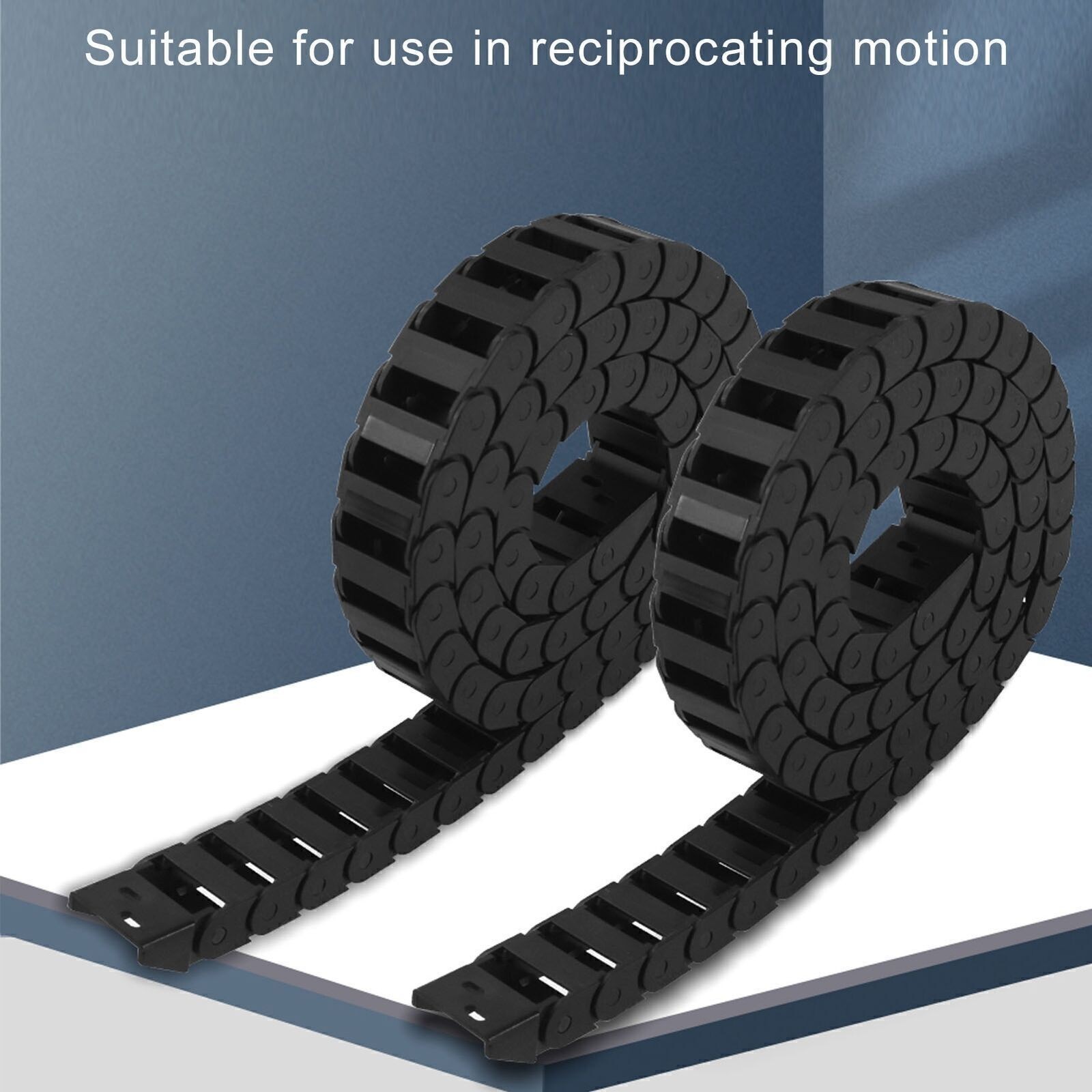 Nylon Drag Chain 1m Length Good Toughness PA66 Temperature Resistance Black