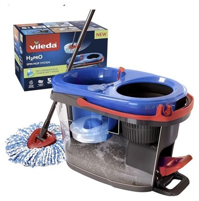 Vileda H2PrO Spin Mop & Eimer Set Zweikammersystem