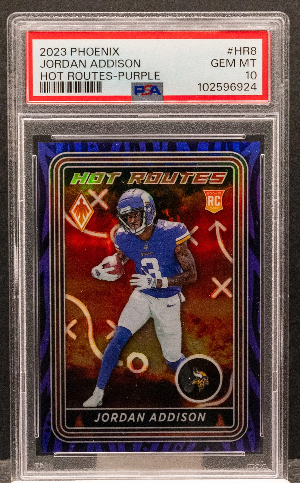 Jordan Addison Panini Phoenix Hot Routes #HR8 Purple