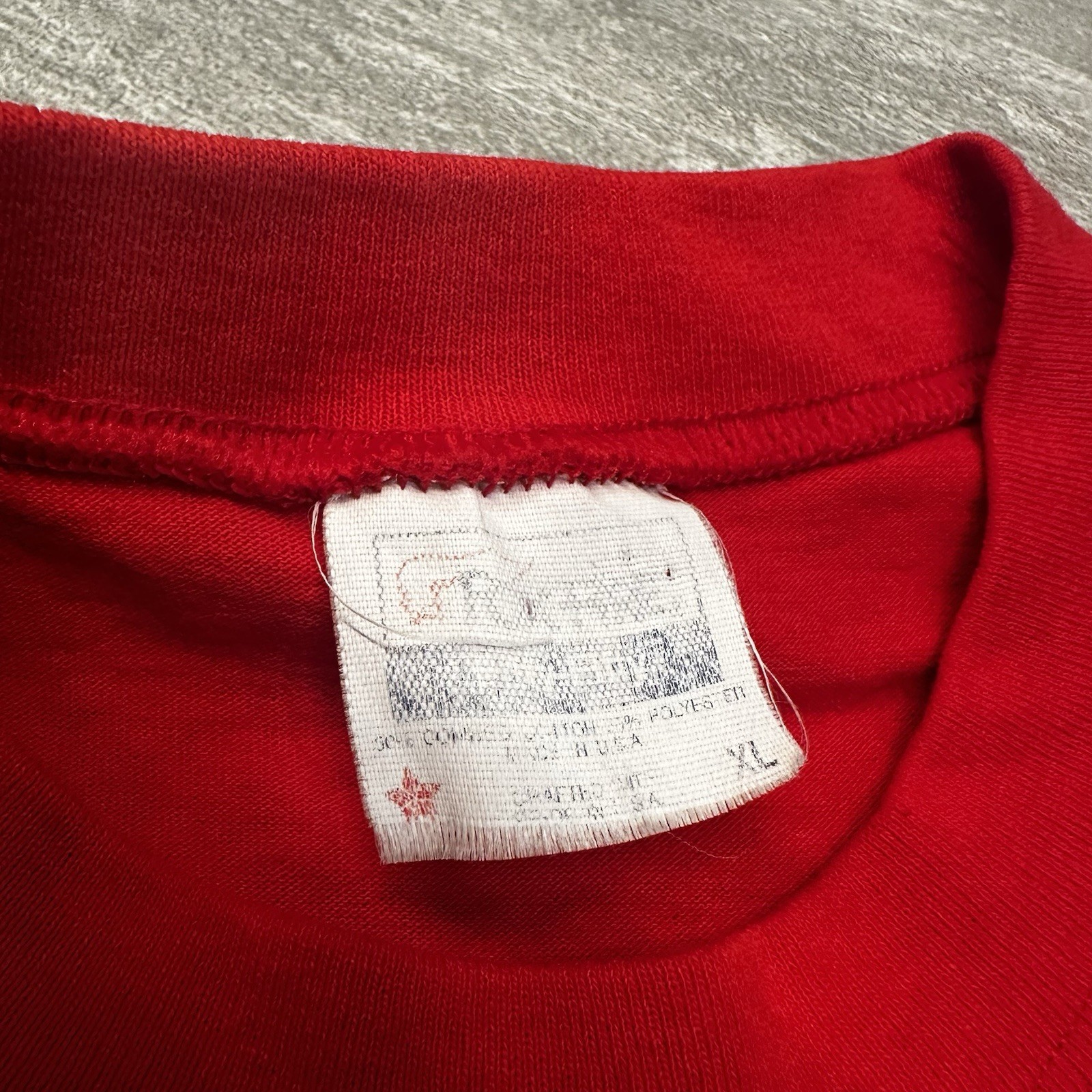 Camicia vintage anni 90 cotone fila punto singolo Huntsville USA rosso Hibbett