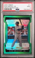 2009 Finest #17 Ken Griffey Jr. /99 Green Refractor PSA 9 HOF SP