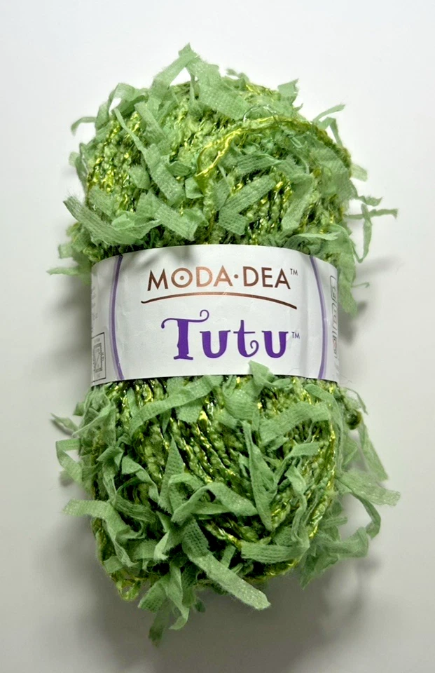 Hilo Modo Dea TUTU Nylon Algodón Acrílico Verde Pera 3651 92 Yardas Crochet Foto 4 de 4