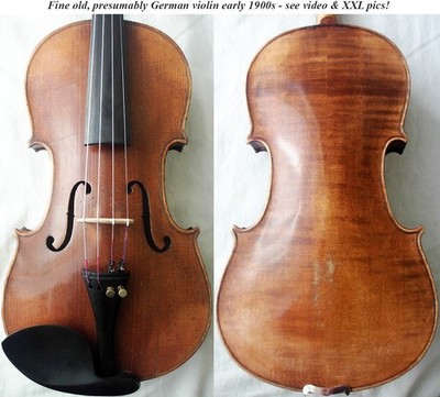 OLD GERMAN VIOLIN 1910 / 20 - video - ANTIQUE MASTER RARE バイオリン скрипка 小提琴 547