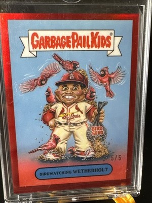2025 Topps Chrome Garbage Pail Kids  GPK JJ Wetherholt Red Refractor 5/5 BGP-44