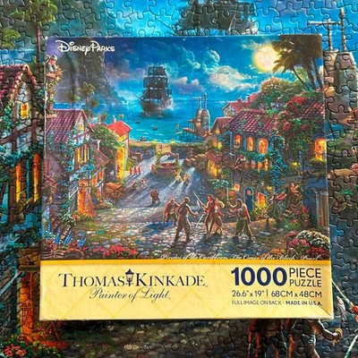 Disney Parks Thomas Kinkade Pirates of the Caribbean 1000 Piece Jigsaw Puzzle