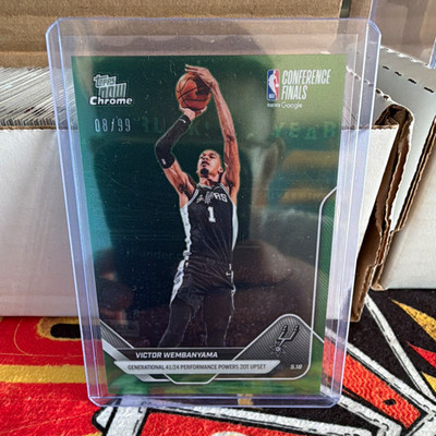 Topps Chrome Victor Wembanyama San Antonio Spurs 2023-24 Conf Finals #315 08/99