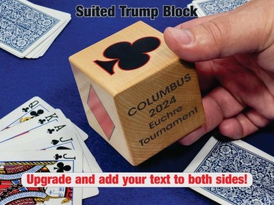 Custom Suited Trump Marker: Personalized Card Games Gift Block