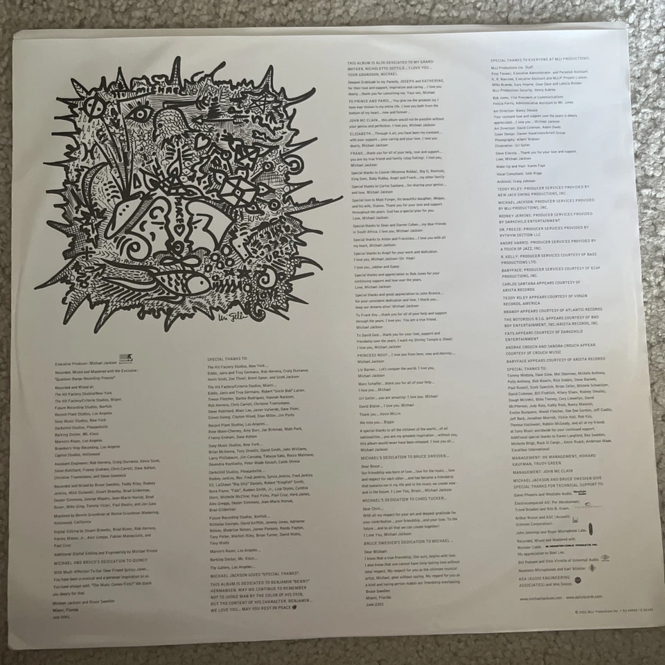 Michael Jackson Invincible l 2001 1st PROMO Press W/Inserts EX 2 x Vinyl LP - Image 4 of 4