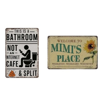 Retro Metal Bathroom Sign This Is A Bathroom Not An Internet Cafe Decoration
