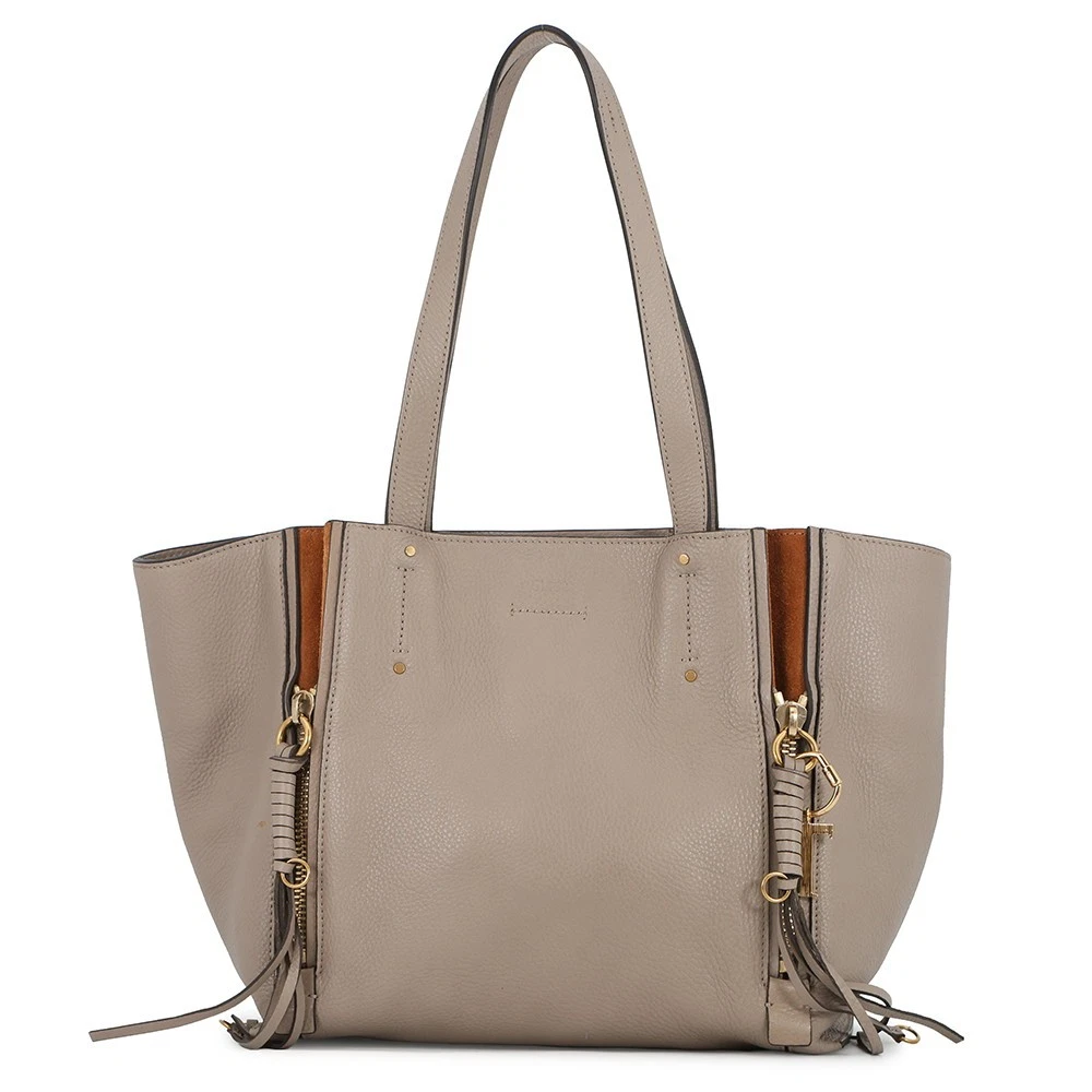 Chloe — Chloe Mylo Tote Bag Leather Gray CHC17AS272HEQ23W