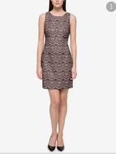 Guess Los Angeles Black Lace Sheath Dress Sleeveless Lined Woman’s Size 14