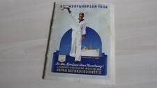 Sommerfahrplan - An die Nordsee über Hamburg - HAPAG Seebäderdienst  1934