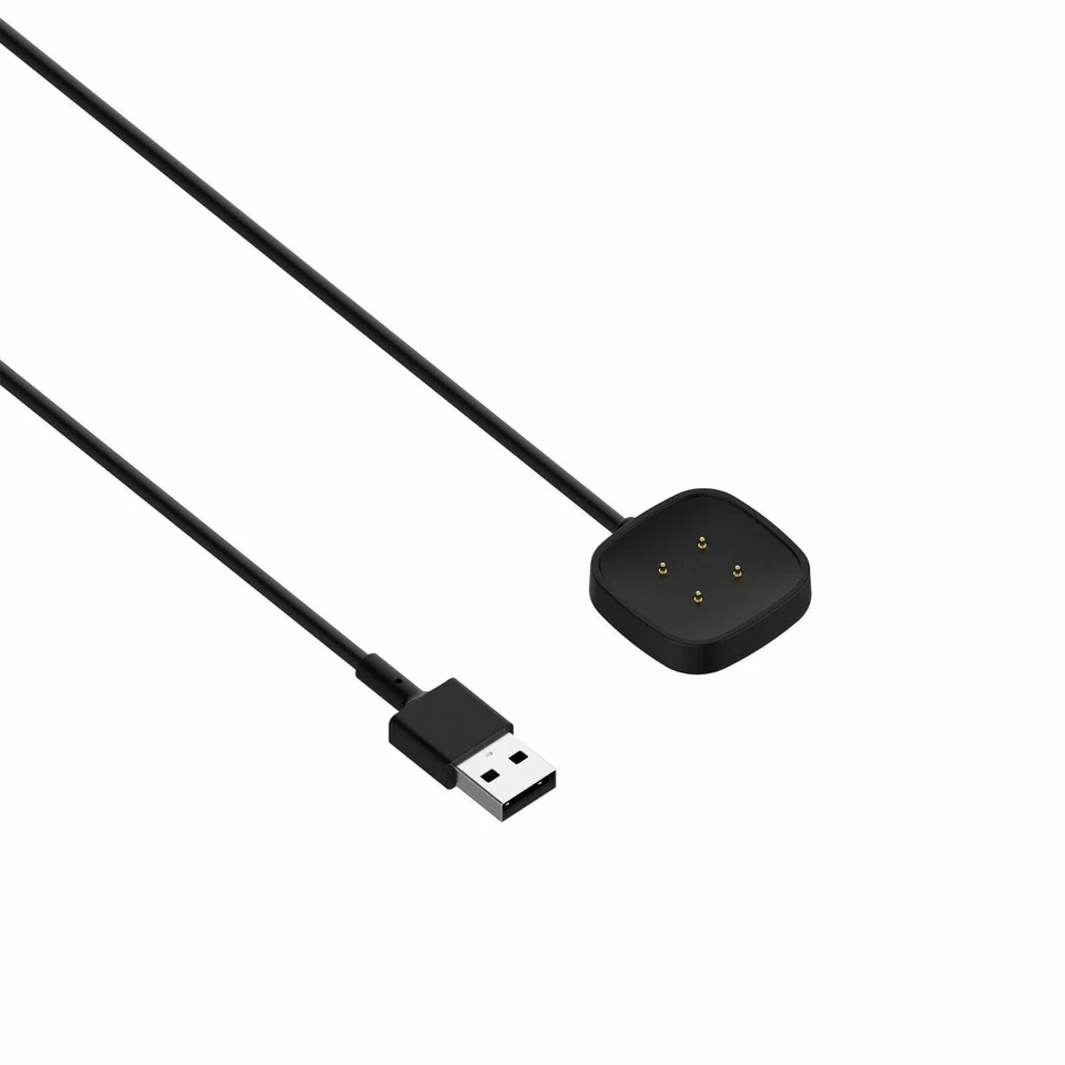 Estación base de carga USB 3 pies/1 pie cable cargador cargador para Fitbit Versa 3/Sense Foto 3 de 4