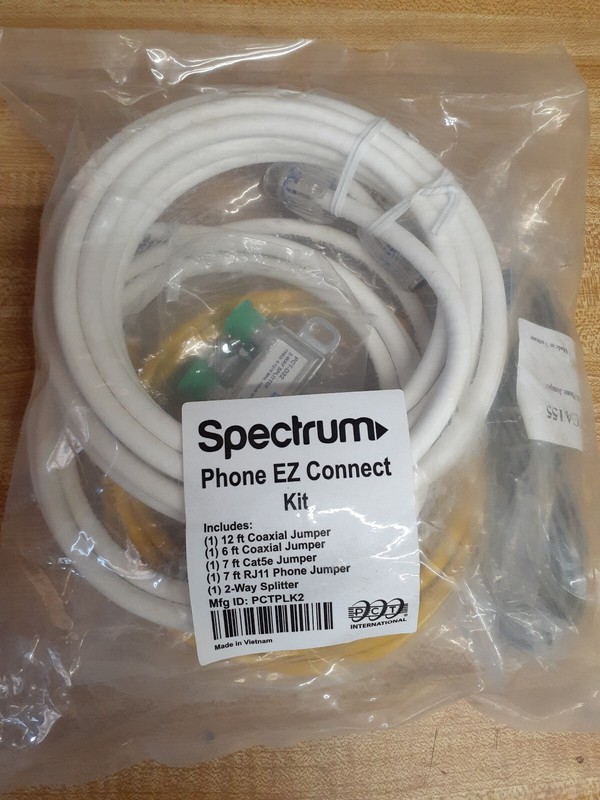 New Spectrum Phone EZ Connect Kit Jumpers & Splitter model# PCTPLK2 New & Sealed
