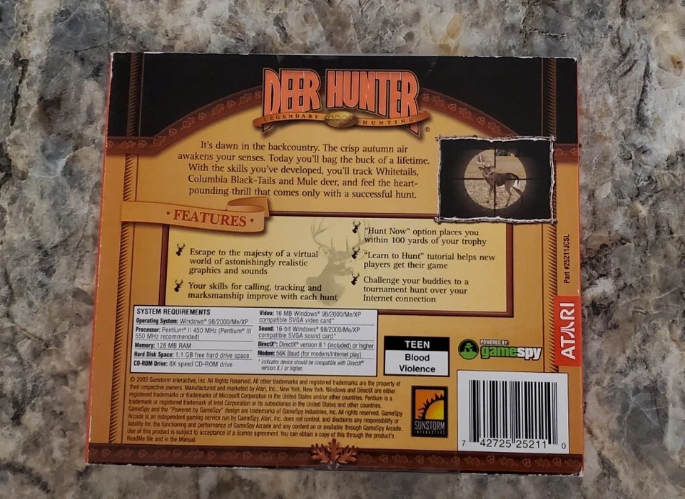 Brand NEW Deer Hunter - Legendary Hunting (PC, 2003) Windows Awesome RARE - Image 2 of 3