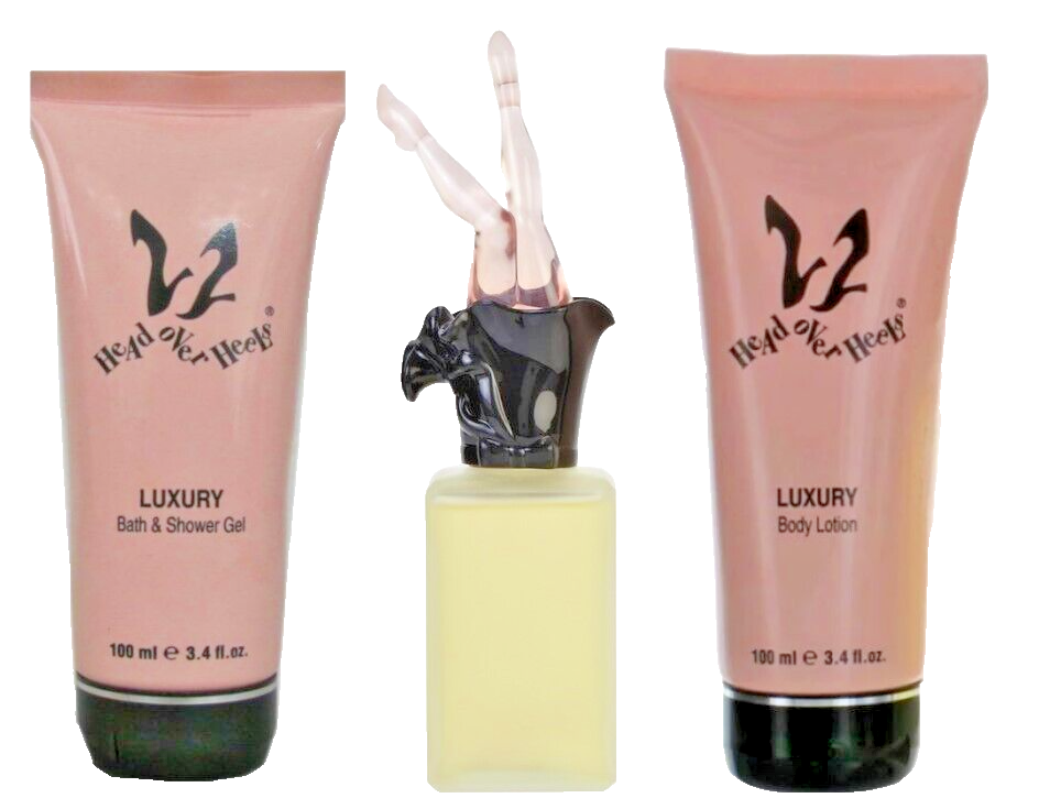Head Over Heels 3PC Boxed Gift Set EDT 3.9 oz Spray  Shower Gel n Body Lotion