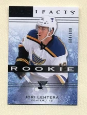 2014-15 Upper Deck Artifacts Jori Lehtera Rookie card # 604/699 (Blues)