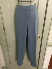 Calvin Klein Cropped Pants Dusty Blue Dress Polyester 6 NWT Orig $89