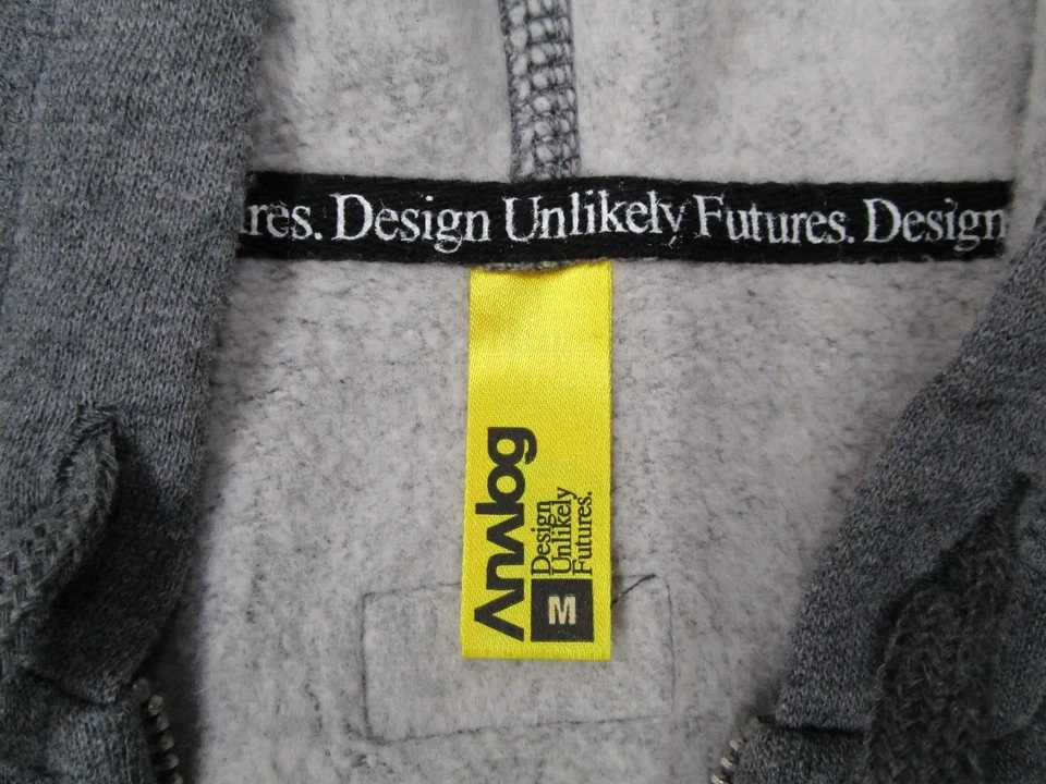 Chaqueta Analógica Para Hombre Gris Medio Cremallera Completa Sudadera con Capucha Bolsillos con Cremallera Tren Activo Foto 3 de 4