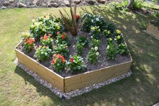 Hexagonal Timber Raised Bed - 2 Tier - Ideal for flower bed,herb planter & more