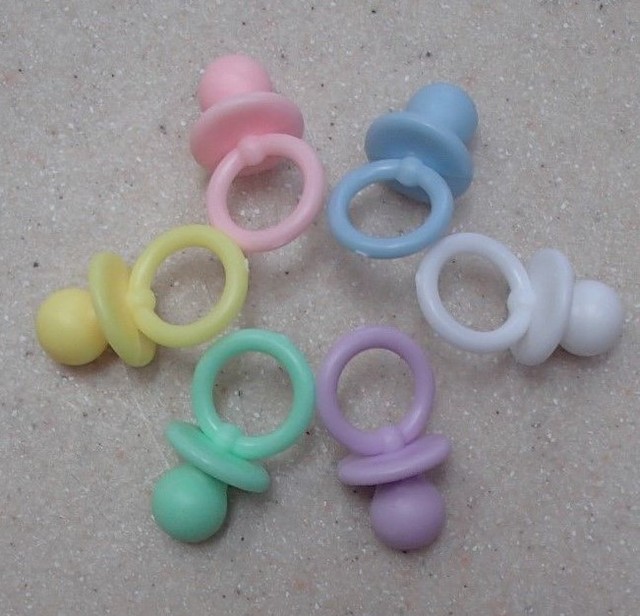 49 Pc Baby Shower Decoration Favors 6 Color Pastel Plastic